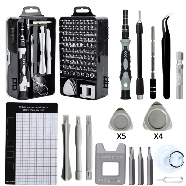 115-in-1 Precision Magnetic Screwdriver Set – Stainless Steel Flat Head Repair Tool Kit For Phones, Computers, Laptops, Watches, Eyeglasses, And Other Electronics – Tool Kit